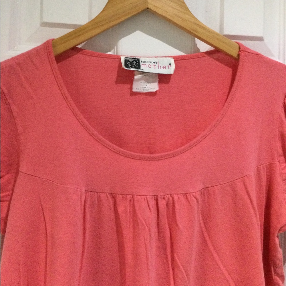 Tomorrow’s Mother Pink Puff Sleeve Cotton Blouse - Picture 4 of 5